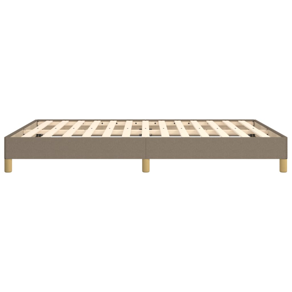 Cadre de lit sans matelas taupe 160 x 200 cm tissu - 6