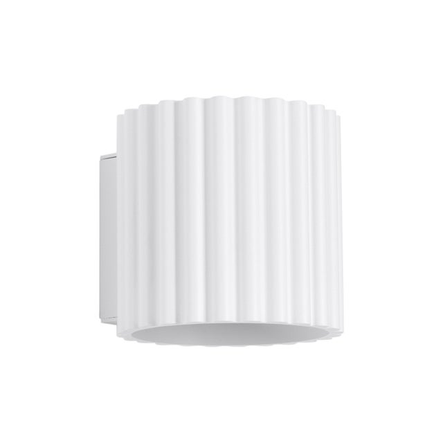 Kinkiet nowoczesny AURA biały 1xG9x10W wym: 10x10x12 cm IP20 Sollux Lighting