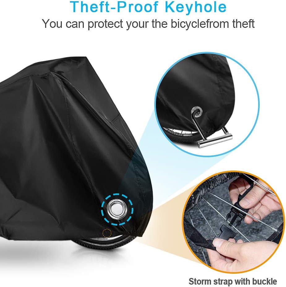 Housse de Vélo,Housse de Protection pour Vélo Imperméable Housse pour Vélo étanche Anti poussière,200x70x110cm - 3