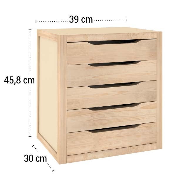 Tiroir natura 450x390x300mm 5 tiroirs - 2