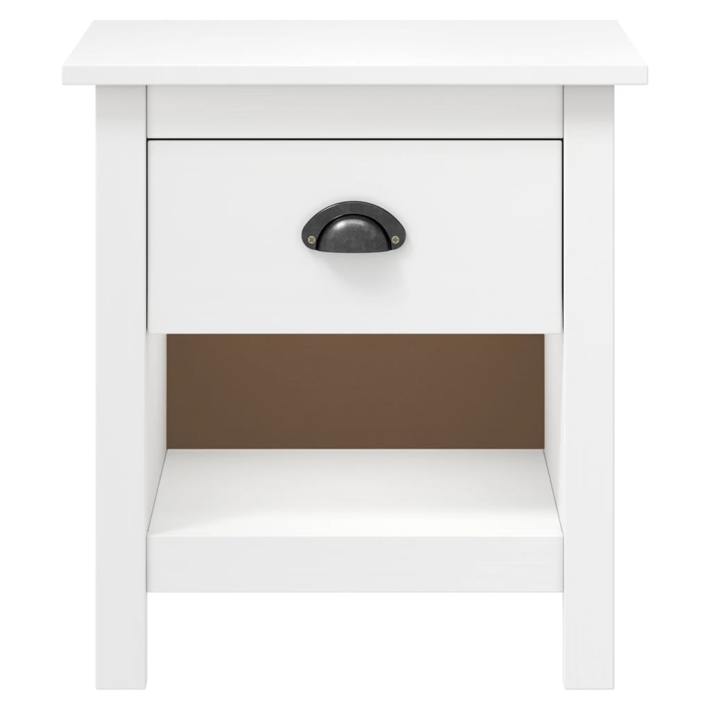 Lot de 2 Tables de chevet，Table d'appoint, Table de nuit pour Salon Chambre Hill 46x35x49,5 cm Bois de pin solide504814 - 3