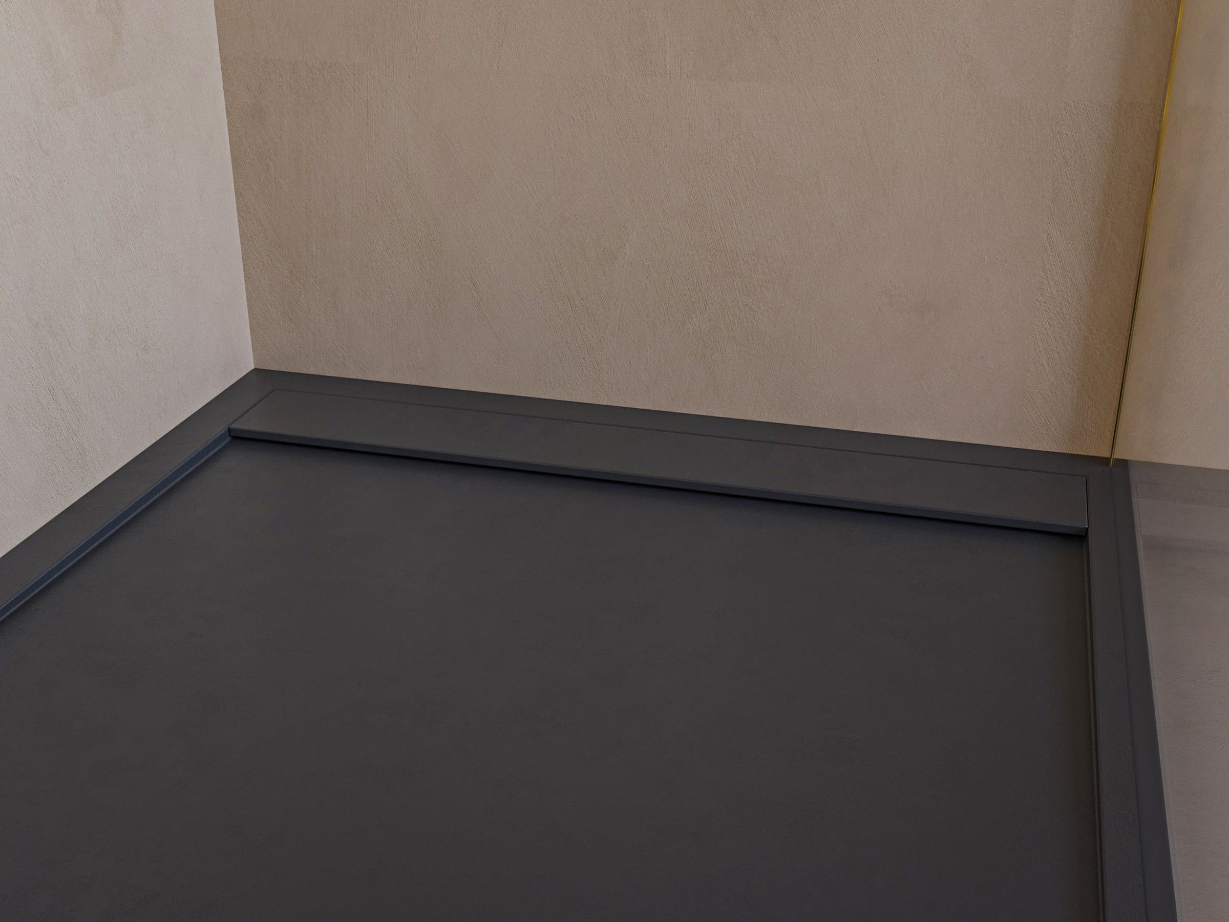 SOULHOME Base de duche - Resina - Gel Coat - Textura Liso/Pedra - Antiderrapante - Cor Antracite - 170x80- Extraplano 3cm. Design Minimalista. - 5