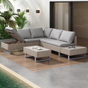 Cuscini Impermeabili Per Sedia – 43x47x5 Cm – Con Lacci E Fodera Lavabile – Beige – Per Interni/Esterni