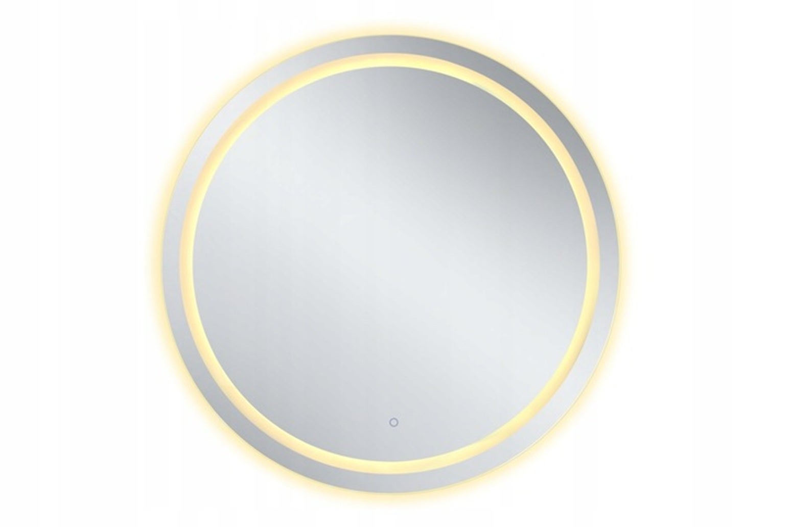 Lustro ścienne łazienkowe okrągłe z RAMKĄ 80 cm z LED podświetlane
