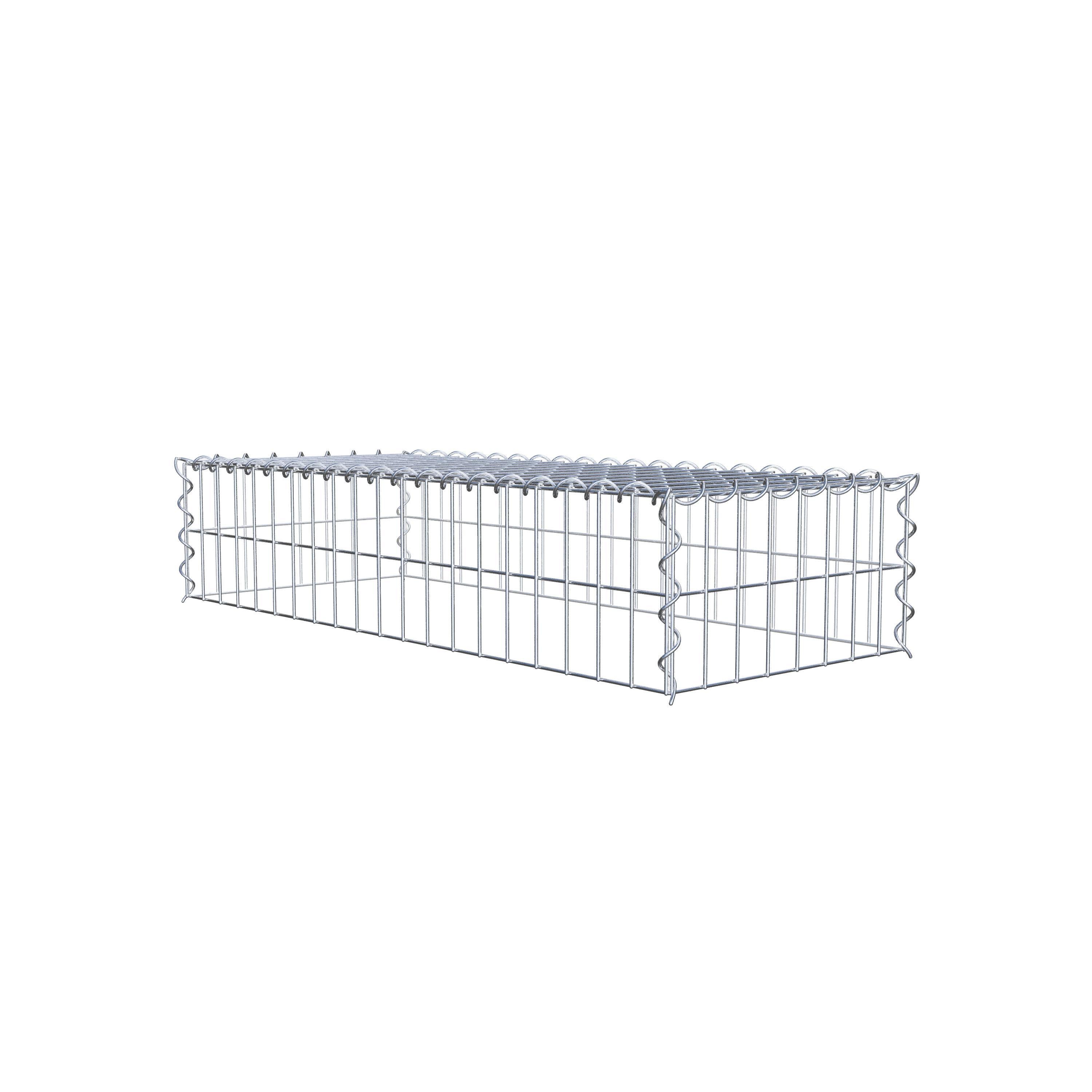 Gavión para apilar en acero galvanizado 100x20x40cm (LxAxP), malla 5 x 10cm, Espiral, sin rejilla inferior - 4