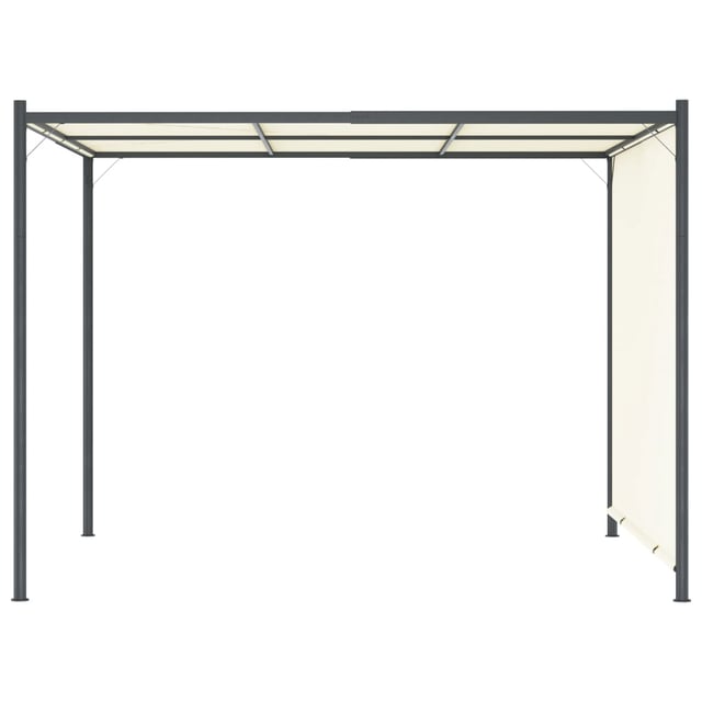 Tenda de jardin | Pergola con Tetto Regolabile Bianco Crema 3x3 m in Acciaio CFW310778