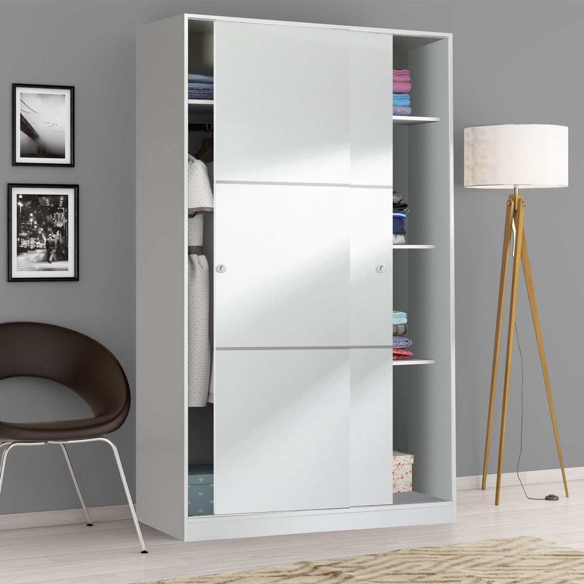 Asta Appendini Estensibile Per Armadio 50 Cm, Organizer In Alluminio E ABS, Barra Appendiabiti Extra Per Guardaroba, Bagno, Balcone - 4