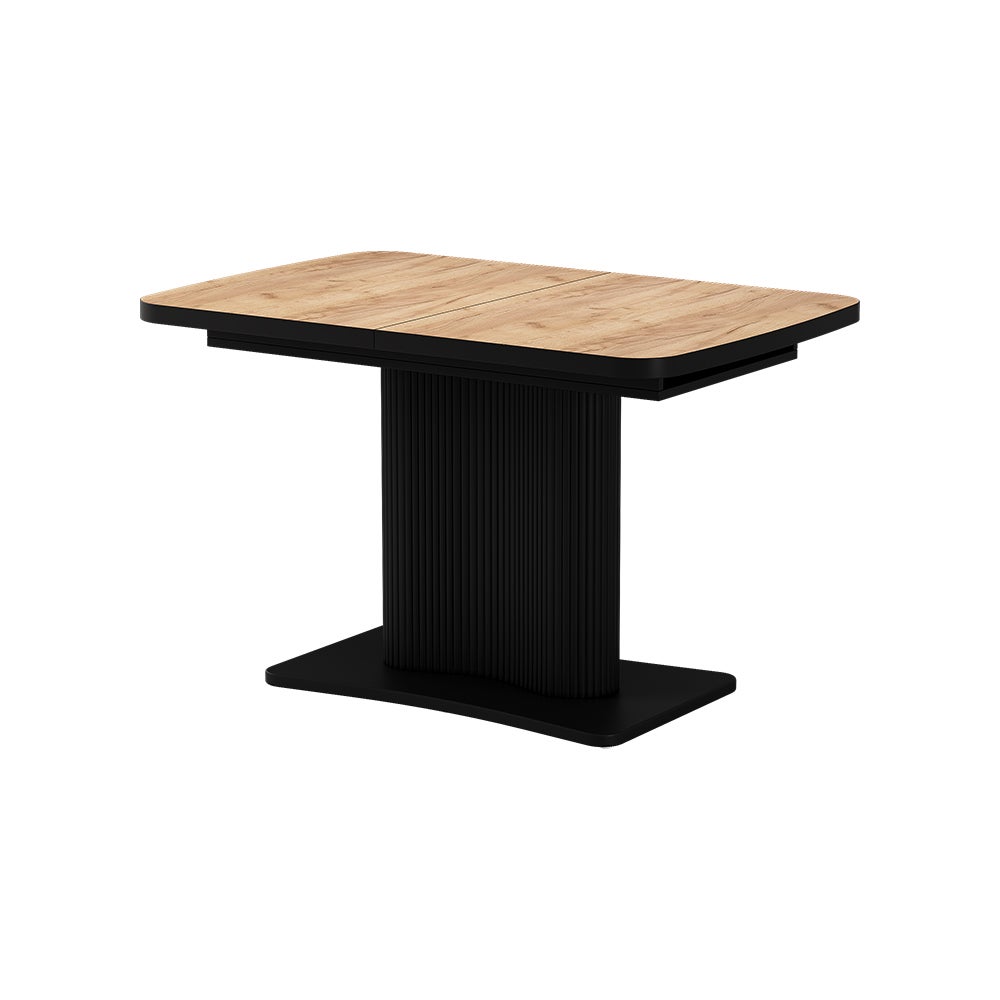 Vicco Stół jadalny Fenaro, Goldkraft dąb/czarny, 120 x 80 cm rozszerzalny