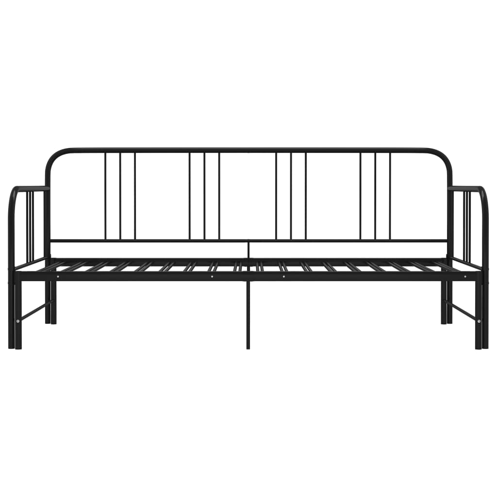 Maison Exclusive - Cadre de canapé-lit extensible sans matelas Noir Métal 90x200cm - 3