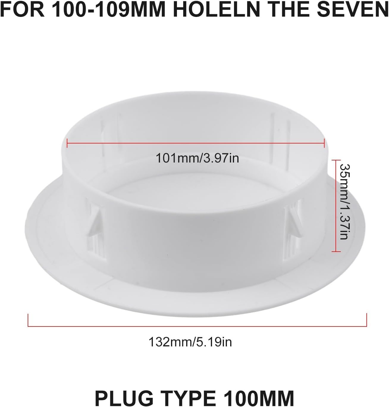 Tampa decorativa para furo de ar condicionado, tampa decorativa para furo de ventilação de parede, tampão para furo de ar condicionado (100 mm) - 4