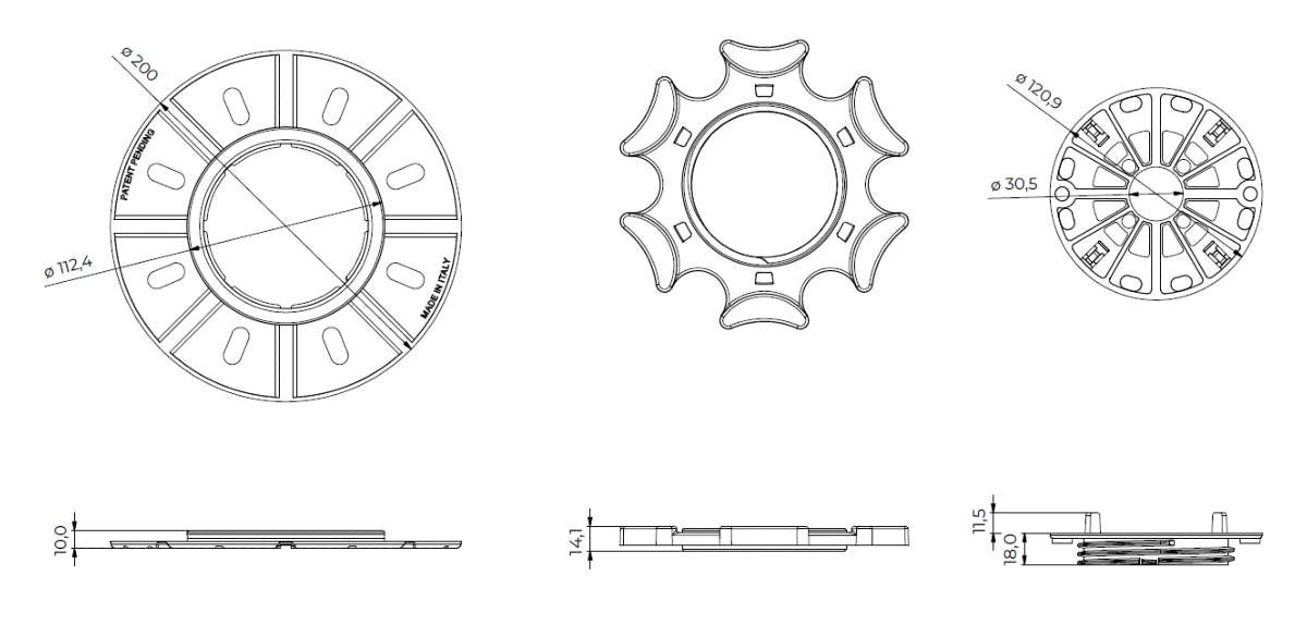 Plot réglable pour Dalles de 18 à 36 mm - ARKIMEDE NANO - 4