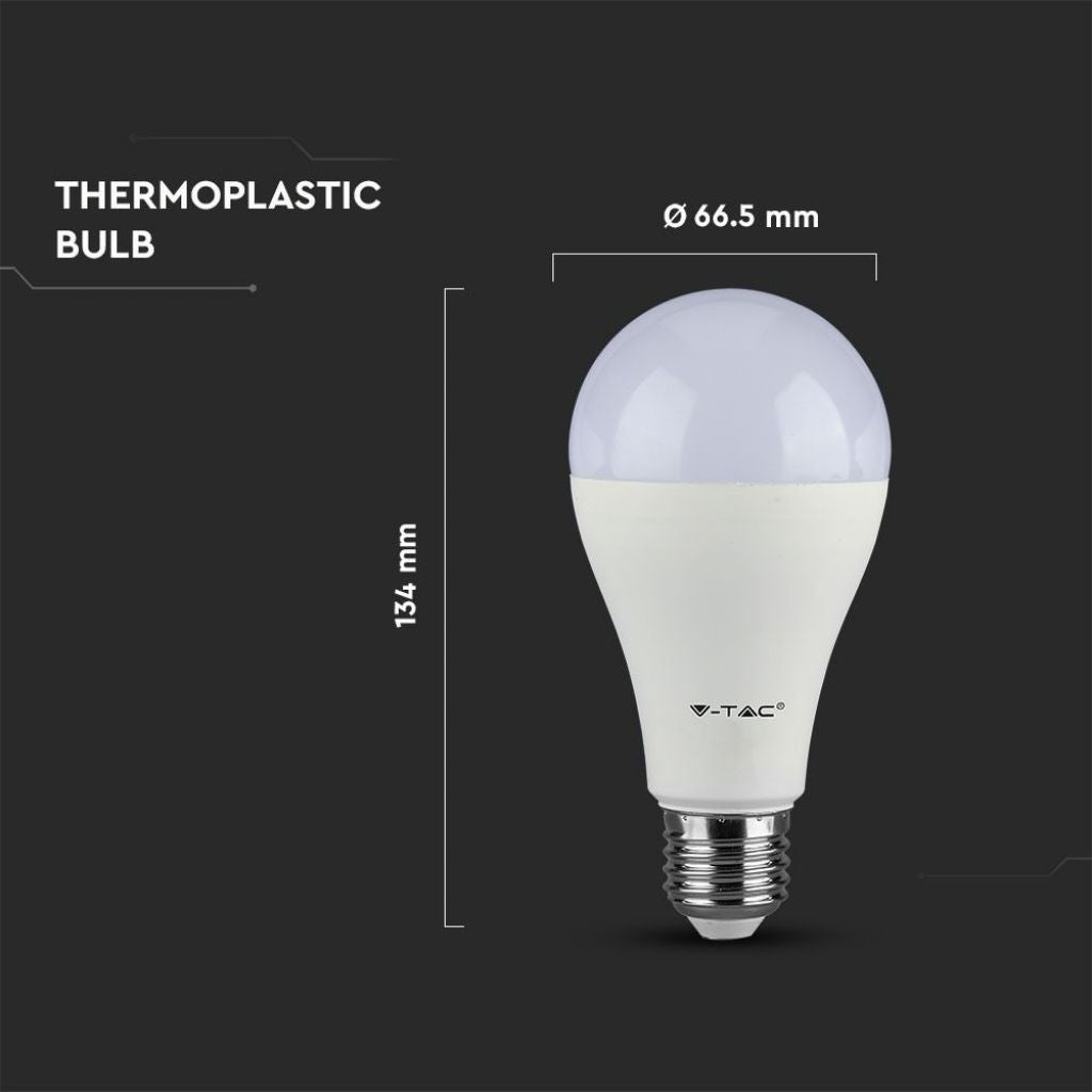 Lampadina LED E27 15W 100LM/W A65 6400K (Blister 2 Pezzi) - 3