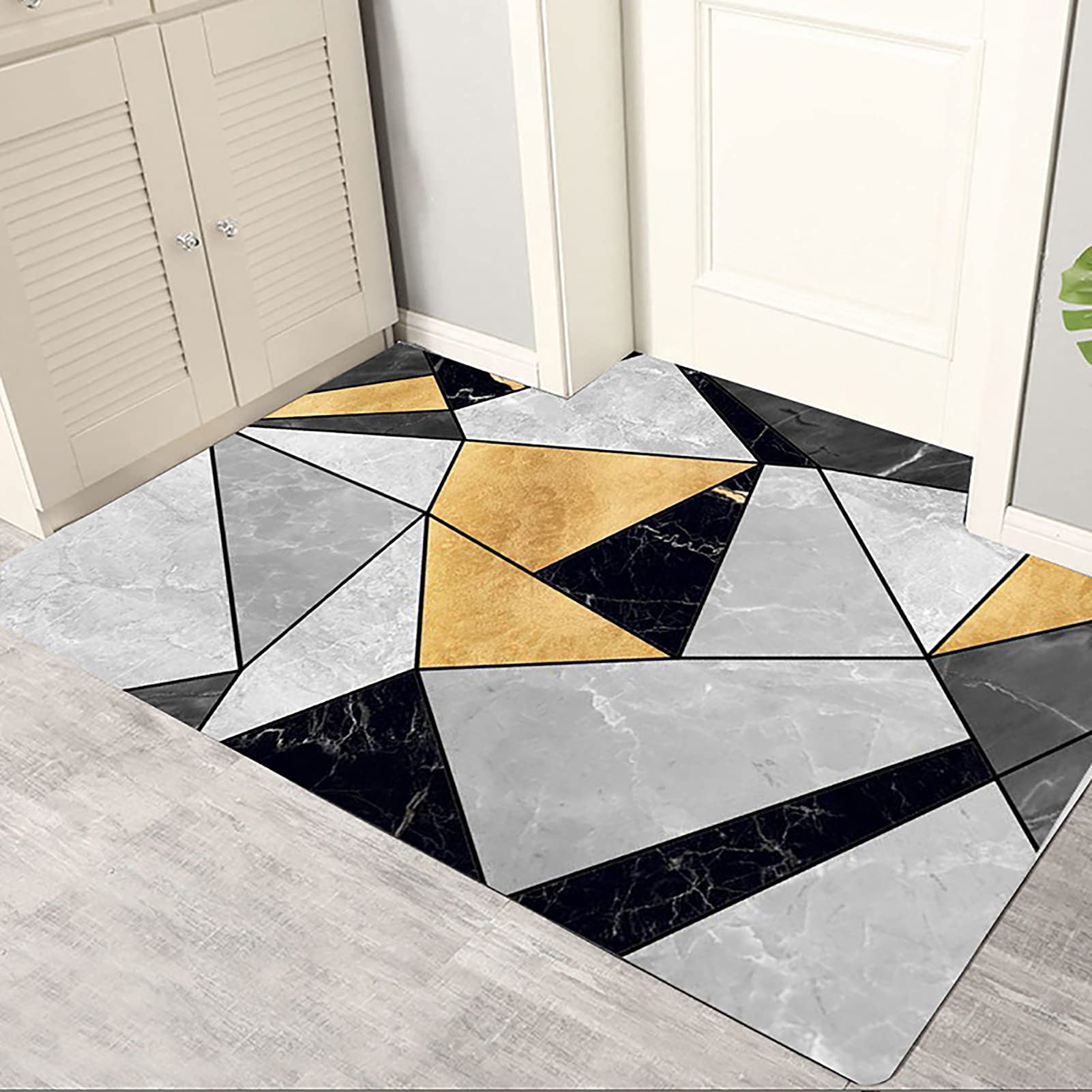 Paillasson Moderne Tapis de Sol Doux Super Absorbant Lavable en Machine ...