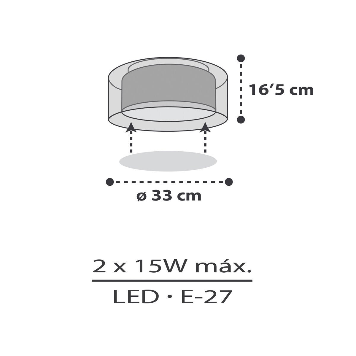 Plafon sufitowy Clouds - Chmura dla dzieci szara - 3