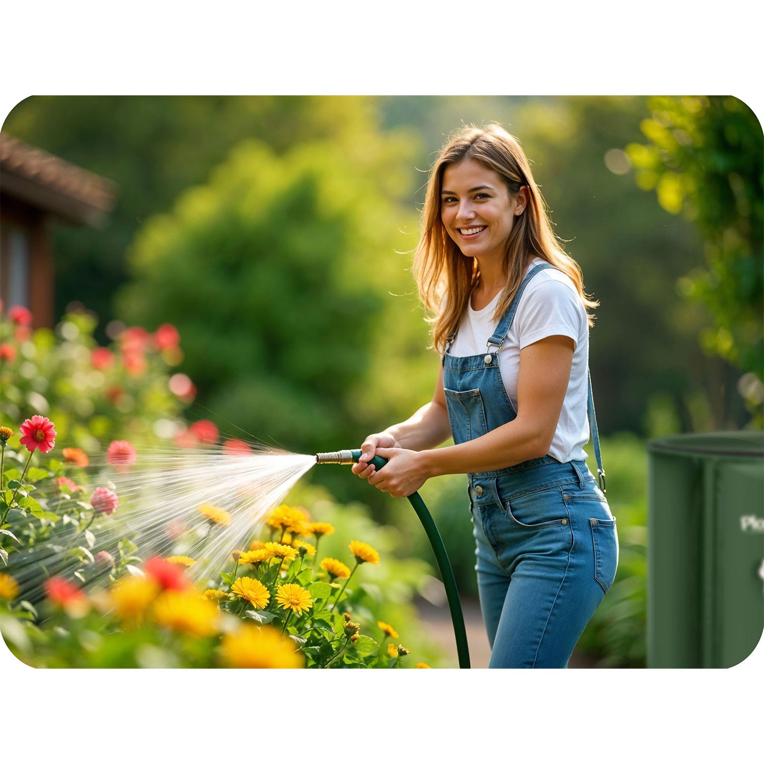 Zbiornik na deszczówkę składany beczka na wodę z rynny 200l Plonos - 4