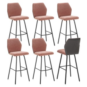 Locwanot Lot De 6 Tabourets De Salle De Classe Empilables - Tabourets Ronds Et Colorés - Tabourets Courts Pour Intérieur Et Extérieur - Tabourets Décoratifs Pour La Maison, Le Bureau, L'école