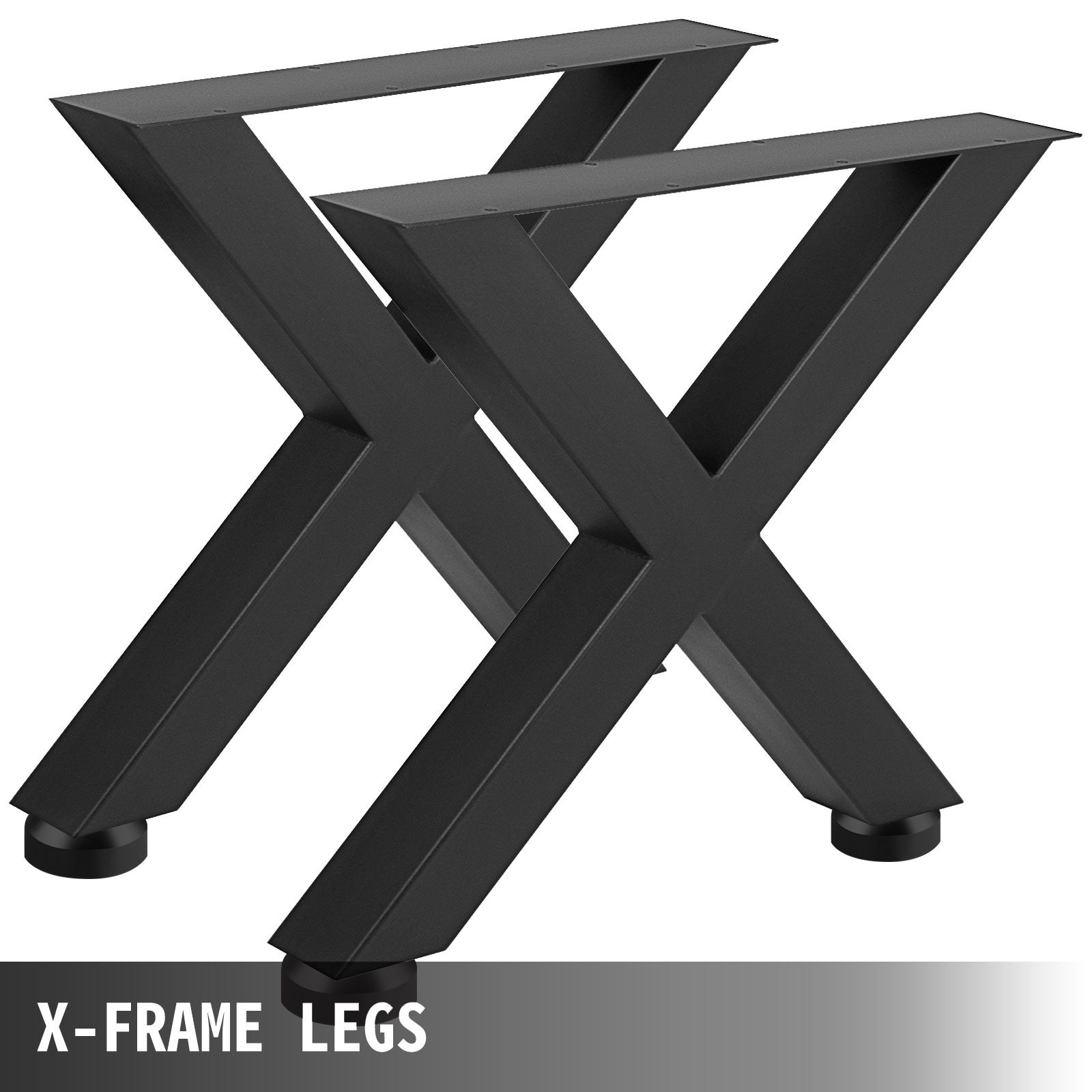 Pieds de Table en Métal VEVOR 2PCS Pied de Table Basse et Table à Manger Industriel de Charge Maximal 1000 kg de Jambes en Croix Forme de X,720x790mm - 4