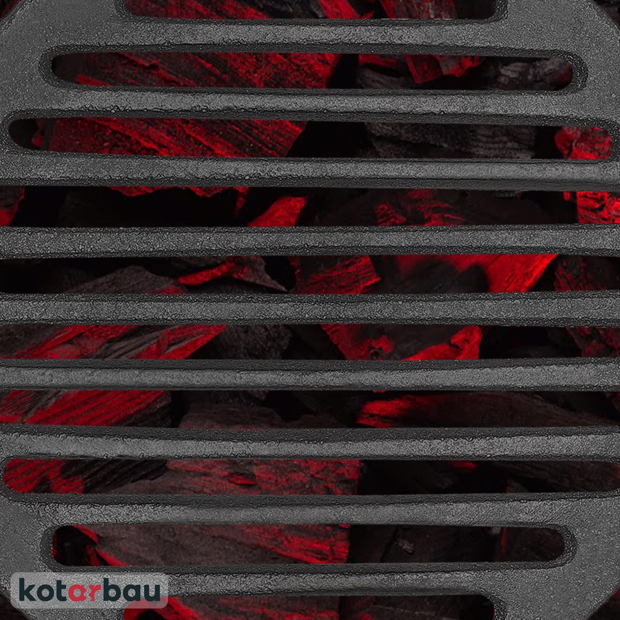 Grille de Cheminée en fonte diamètre 19 cm - Grille en fonte carrée - Résiste aux températures élevées - KOTARBAU - 3