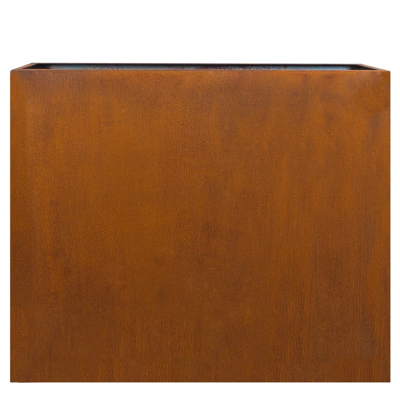 Podwyższona grządka Köhko® wykonana ze stali Corten Viva 81 x 26 x 68 cm | Korytko na rośliny o wyglądzie stali nierdzewnej