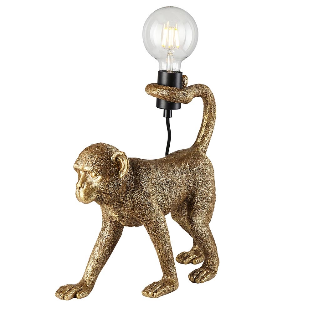 Lampa stołowa CAPUCHIN vintage złota 1xE27x20W żywica wym:37,5x13,5x39,5cm IP20 Endon