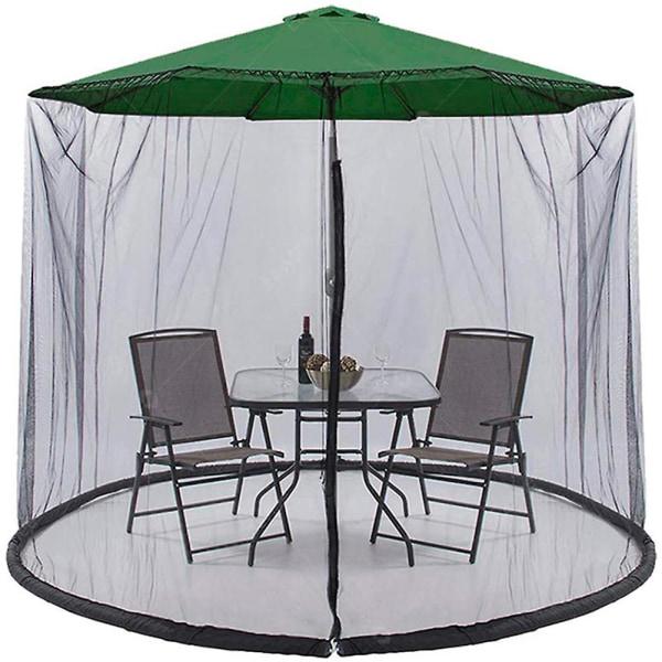 Moustiquaire Pour Parasol De Jardin - Ajustable, Protection 360° Contre Moustiques - Pour Terrasse, Tonnelle, Camping - 9