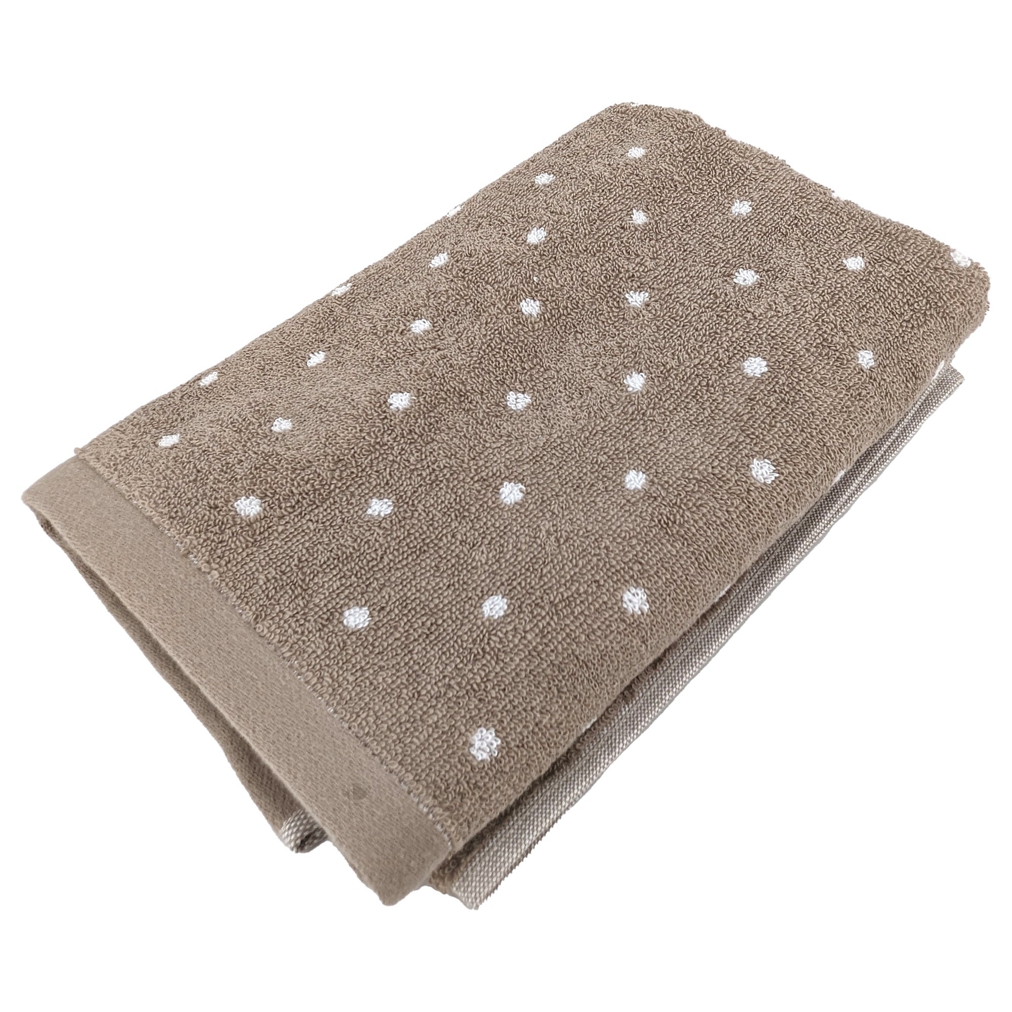 Serviette Invité SOLUND Marron Coton | Leroy Merlin