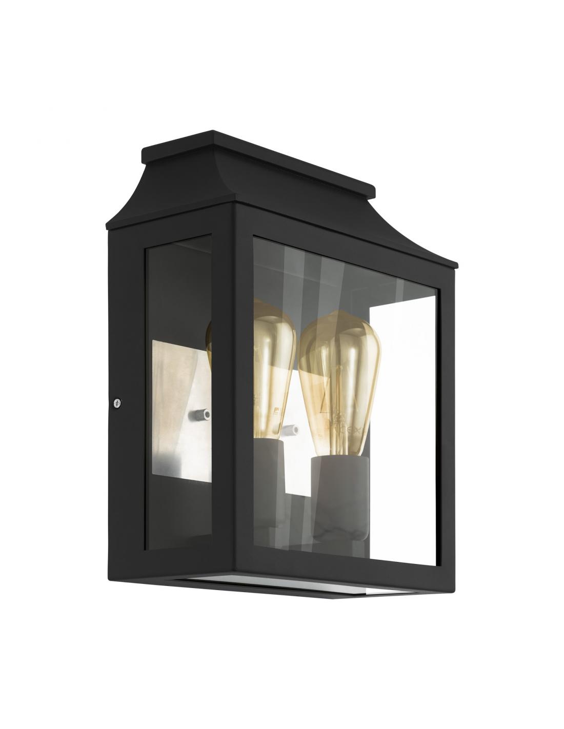 Aplique de pared 2 luces aluminio negro - Eglo Soncino - 5