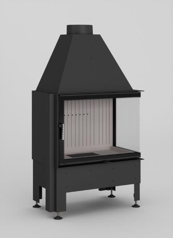 Insert à bois d'angle Volcano 2L-PT-S 73 cm - Angle: Droit