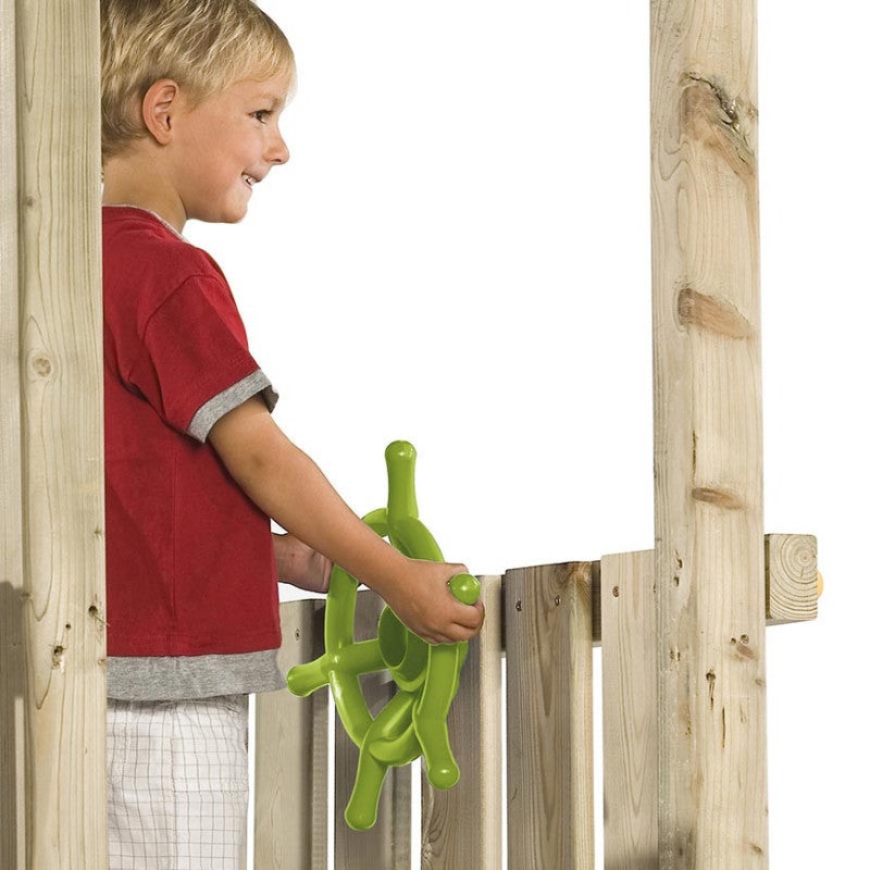 Kit accessoires Pirate pour aire de jeux cloche, longue-vue et gouvernail - 4