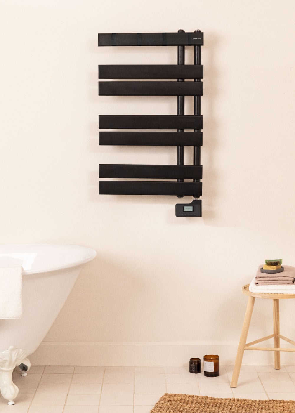 WARM TOWEL MODERN -Toalheiro elétrico de parede Preto - 2