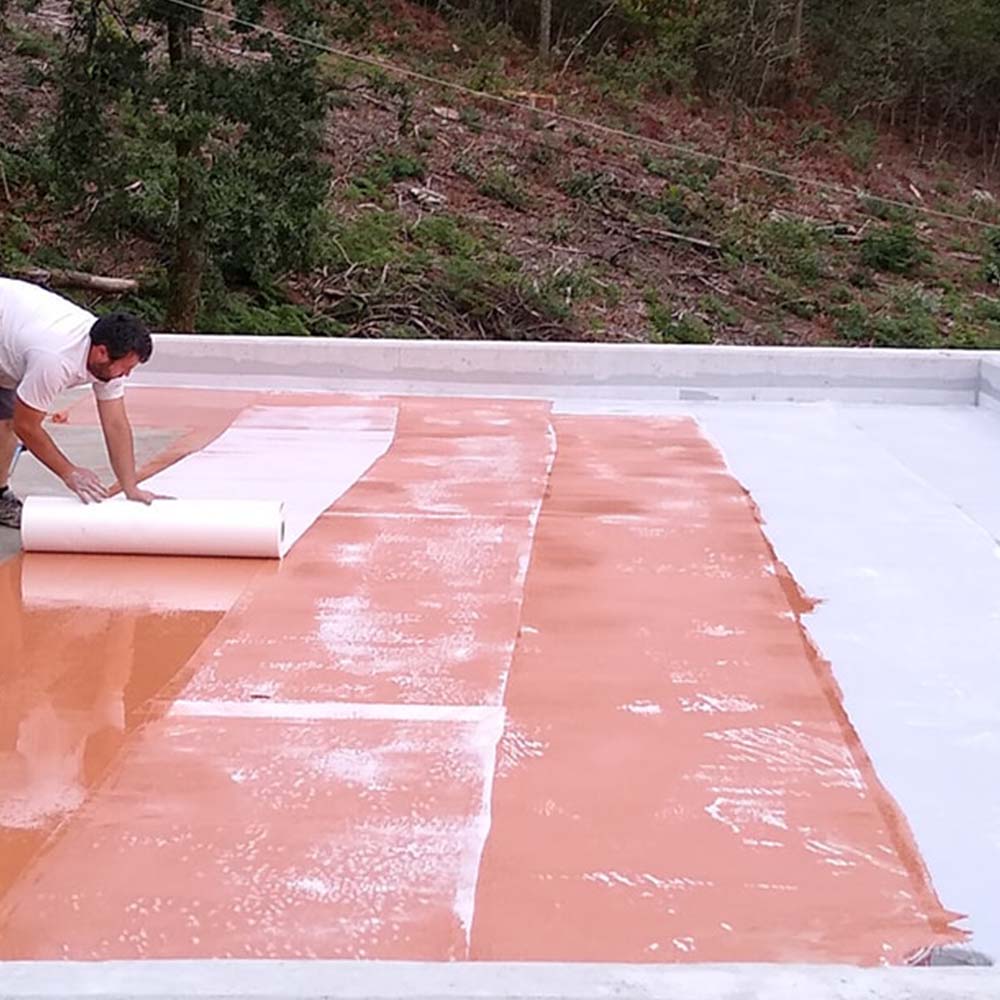 Rouleau Géotex Blanc 25m x 1m (Poids : 60 g/m²) - Géotextile tissé de renfort pour travaux d'étanchéité. Application facile - 9