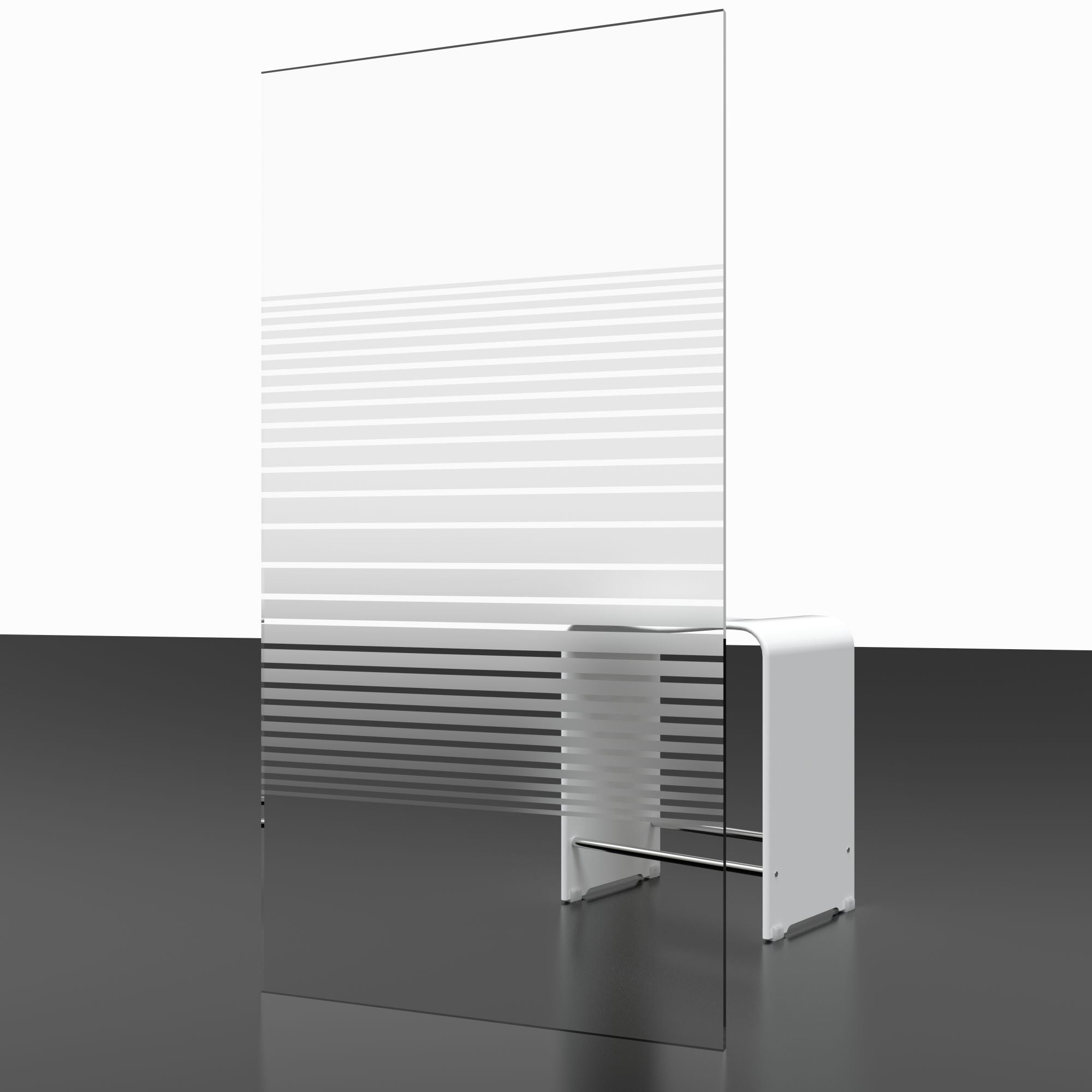 Pare-baignoire pivotant sérigraphié blanc, H.140 x l.80 cm SCHULTE, paroi de baignoire réversible, écran 5 mm pliant, rabattable, bandes transversales - 5