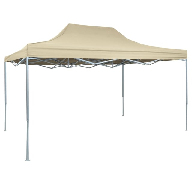Tenda reception professionale pieghevole 3x4 m Acciaio Crema