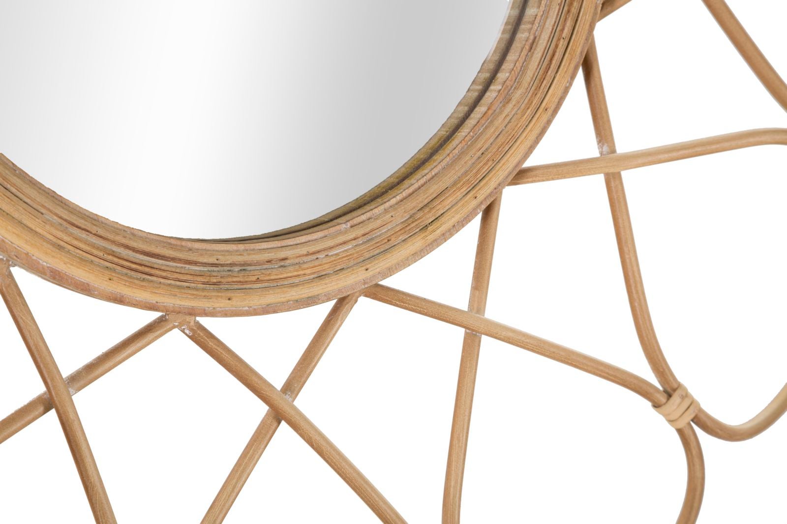 Specchio da parete in metallo marrone Ø cm 65,5x3 - 2