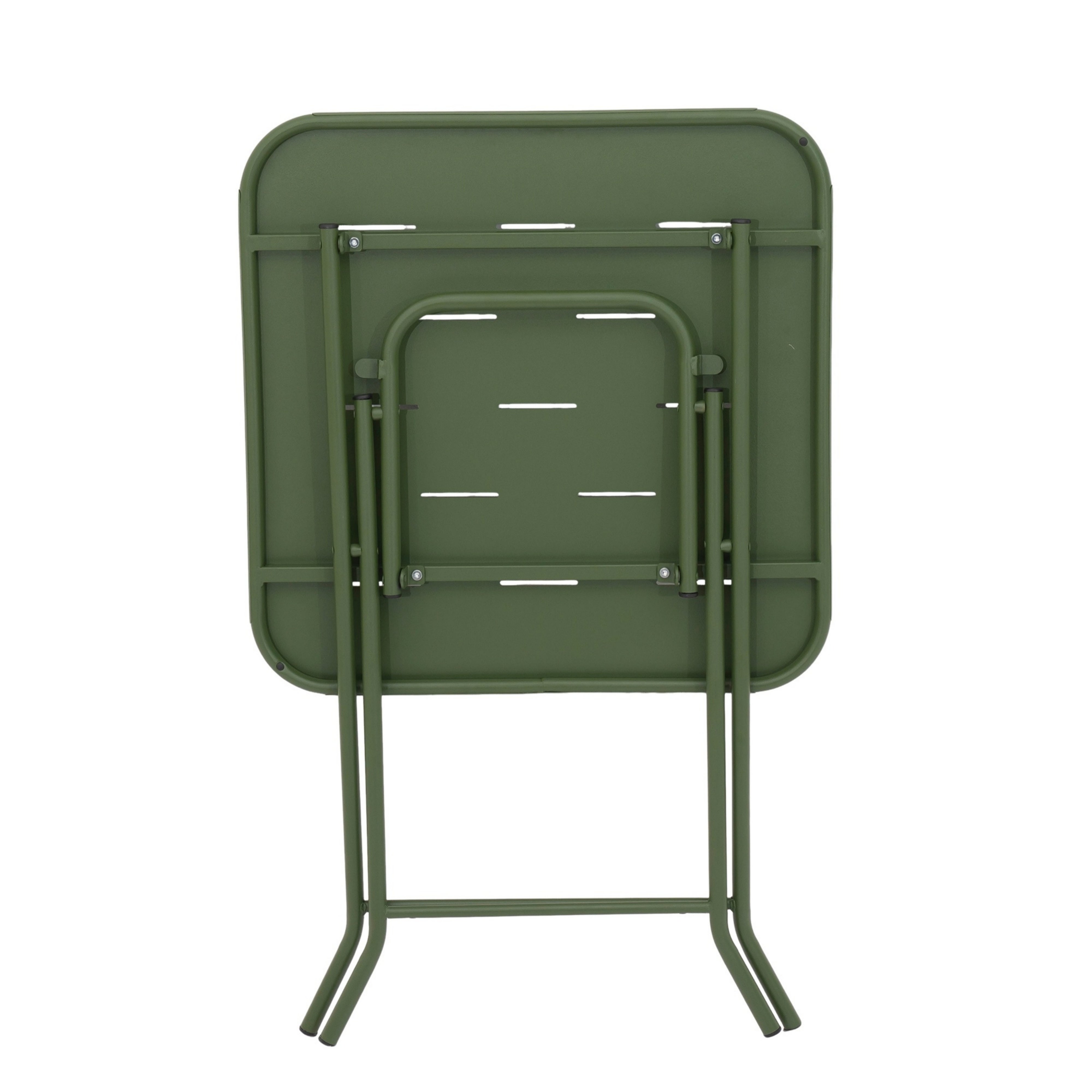 Salon de jardin pliable，Set bistro d'extérieur pliant，2 fauteuils et 1 table，60 x 60 x 73 cm，Vert - 8
