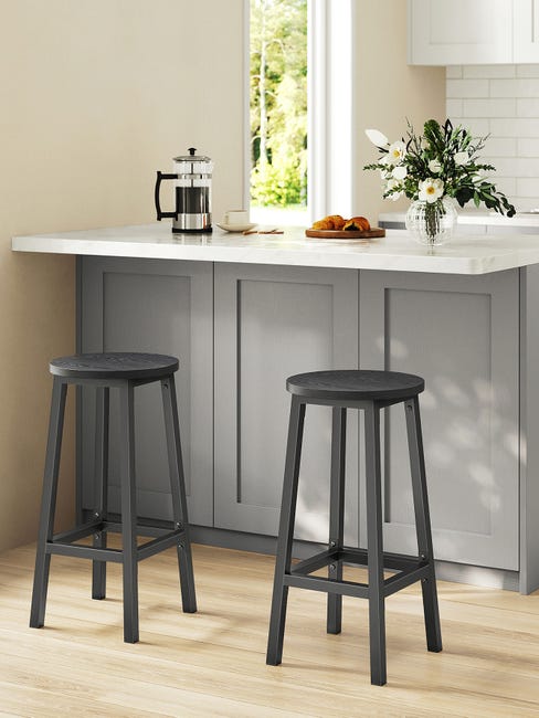 Set di Sgabelli da Bar, Sedie da Cucina, Struttura in Metallo