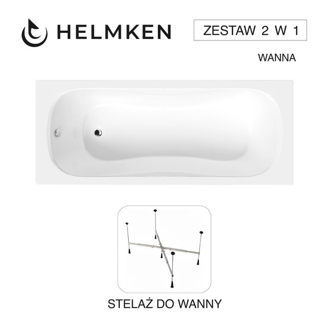Wanna akrylowa Helmken Edelva 150 х 70 + Stelaż uniwersalny do wanien Helmken 21230020 / 23094003-2S