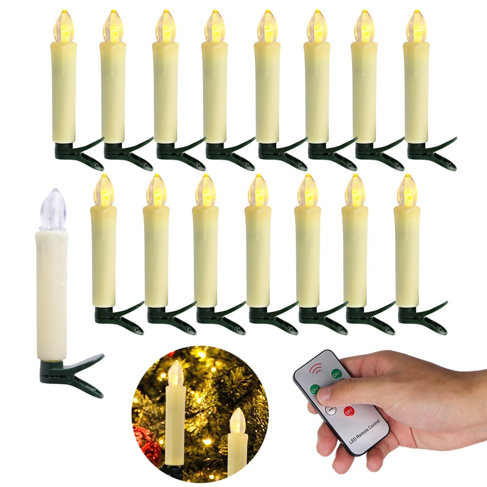 20 lampek choinkowych LED - z odpinanym klipsem do pilota - wielofunkcyjne sterowanie elektroniczne LED - efekt kapania