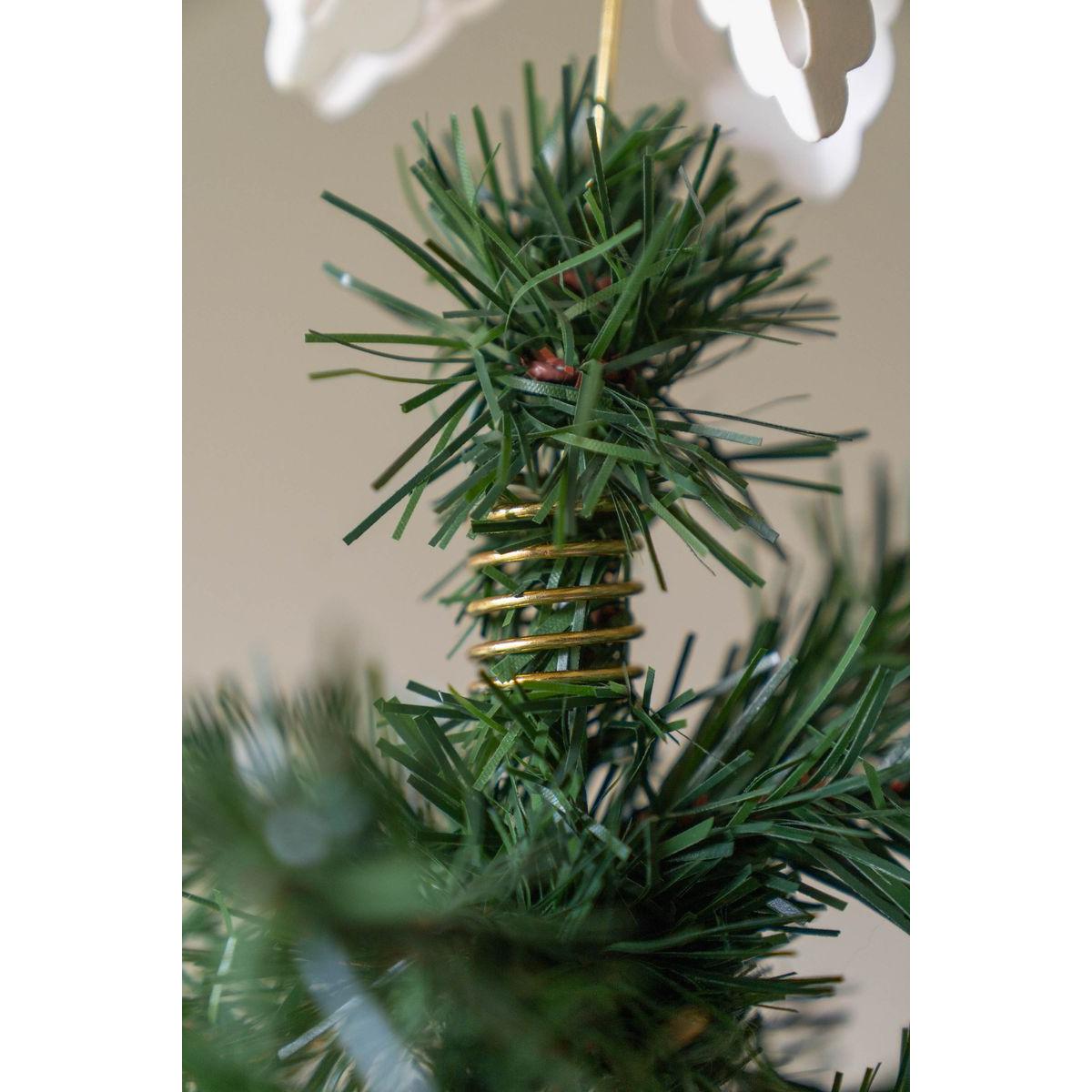 Czubek choinkowy Gwiazda 30 cm Papierowa Srebrny - 2