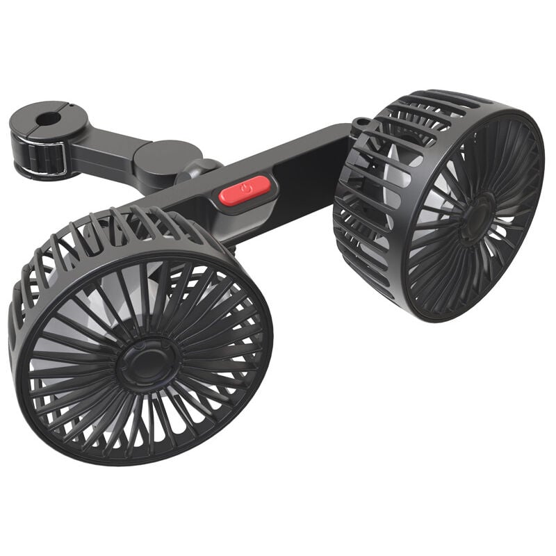 Wentylator samochodowy USB 5V 2A z podwójną głowicą i 3 prędkościami wiatru