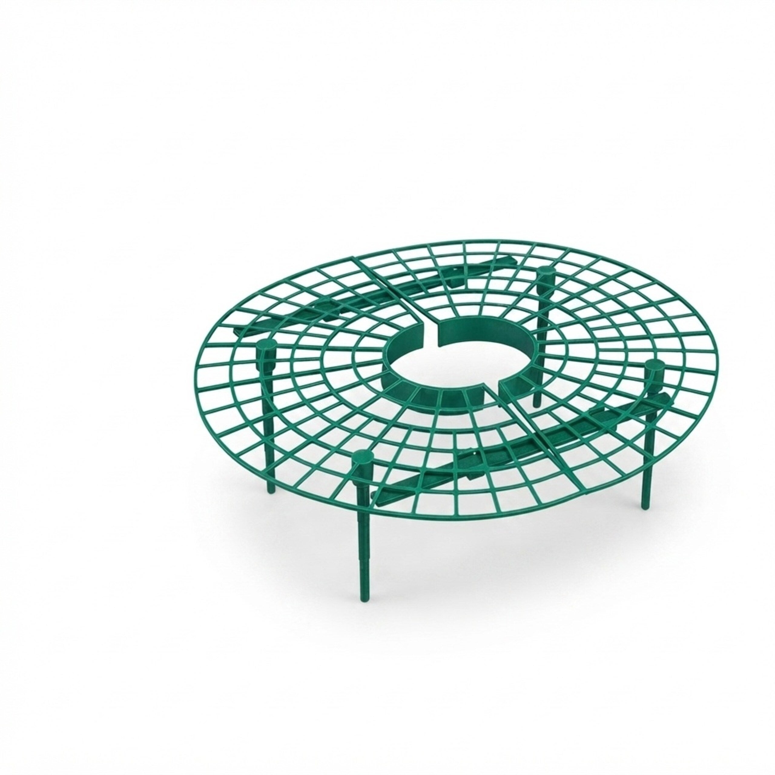 Supports pour fraisiers, lot de 15, 10 x ø 30 cm, plastique PP vert, protection contre limaces, moisissures et pourriture, Relaxdays - 9