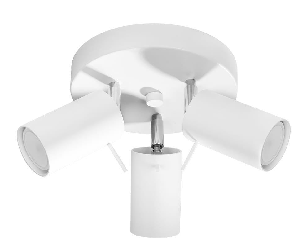 Lampa sufitowa wisząca Ring biała chromowana 3xGU10x40W reflektor wym: 20 x 20 cm metal Sollux Lighting