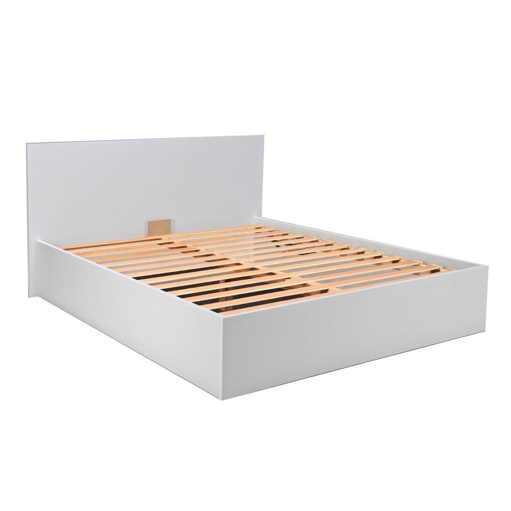 Lit coffre MADRID 180x200 + 1 sommier / Blanc - 5