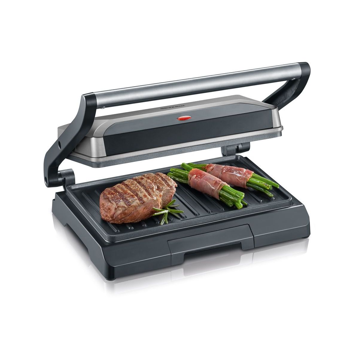 Elektryczny Grill Severin KG 2394 800W Kompaktowy Design Nieprzywierający - 4