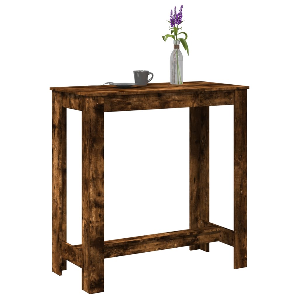 Tavolo Da Bar In Rovere Sonoma - Tavolo Alto 103,5 Cm, In Legno Multistrato, Per Cucina, Soggiorno O Zona Pranzo