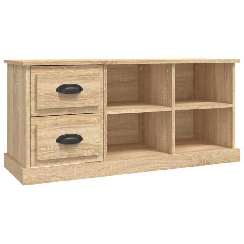 Meuble TV chêne sonoma 102x35,5x47,5 cm bois d ingénierie - 2