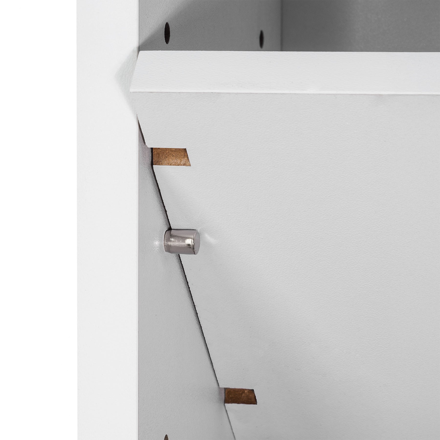 Prateleira para DVDs e CDs em MDF com 6 prateleiras removíveis e ajustáveis ​​em altura, 90x21x20 cm, branca, TECTAKE - 5