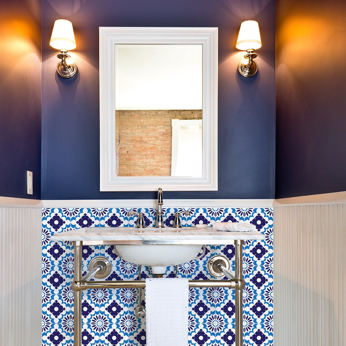 24 adesivi piastrelle di cemento azulejos Palermo - Sticker adesivo - adesivi murali - 24stickers20x20cm - 5