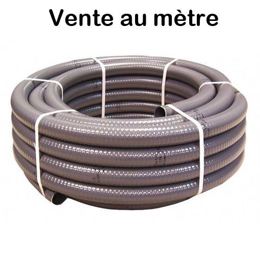 Vente au mètre Tuyau PVC Pression 40mm diamètre extérieur Gris Semi-rigide souple à coller 34mm diam int Piscine et bassins - 5