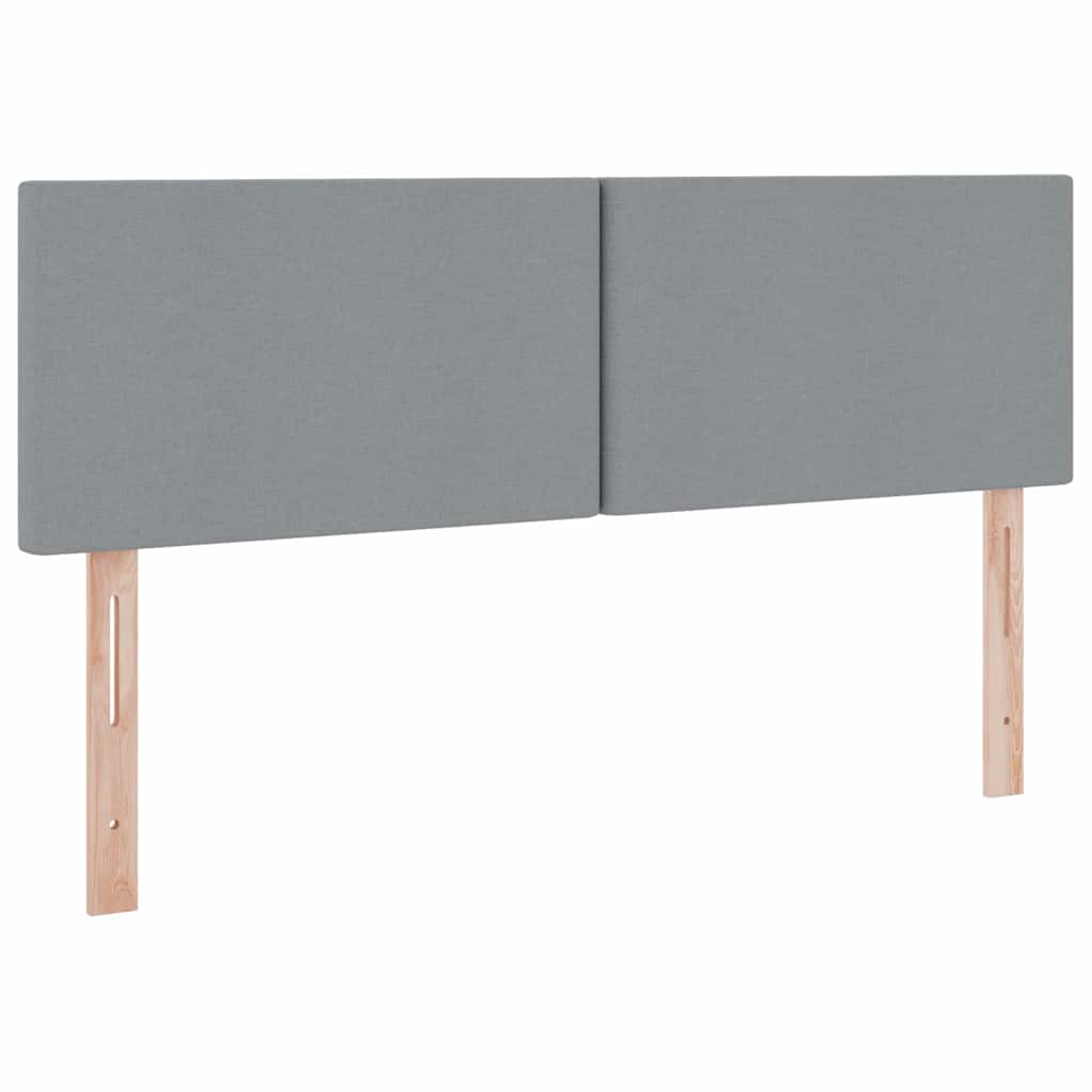 Lit avec rangement et matelas gris clair 140 x 190 cm velours - 9